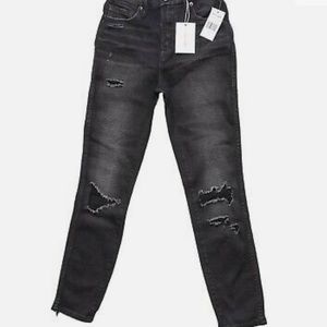 NWT Good American, Good Curve  SIZE 12 skinny back chew hem,high rise, stretch